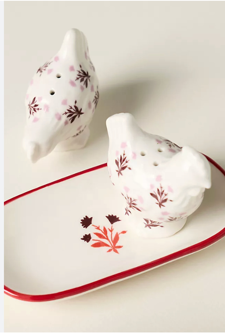 Anthropologie Millie Stoneware Salt & Pepper NEW